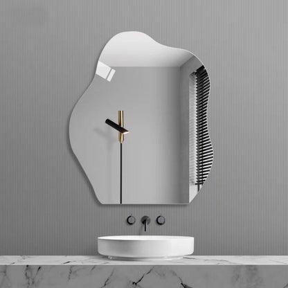 Acrylic Mirror Wall-mounted Household Bathroom Soft Mirror Irregular Cloud Mirror Punch-free Dressing Table Fitting Mirror